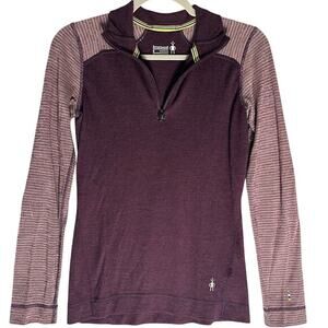 Smartwool Women's Sz S Classic 1/4 Zip Pullover Long Sleeve Top 100% Merino Wool